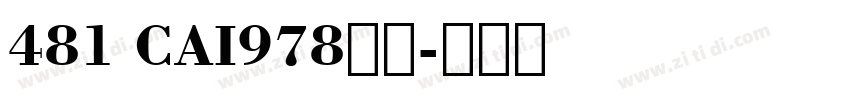 481 CAI978字体字体转换